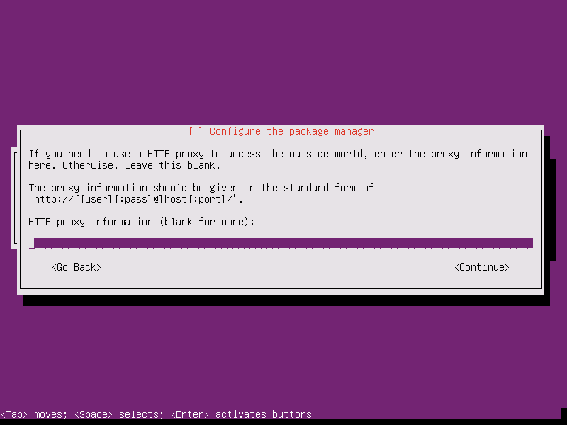 Install Ubuntu 15.10 Server - Proxy