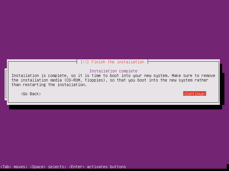 Install Ubuntu 15.10 Server - Reboot Server