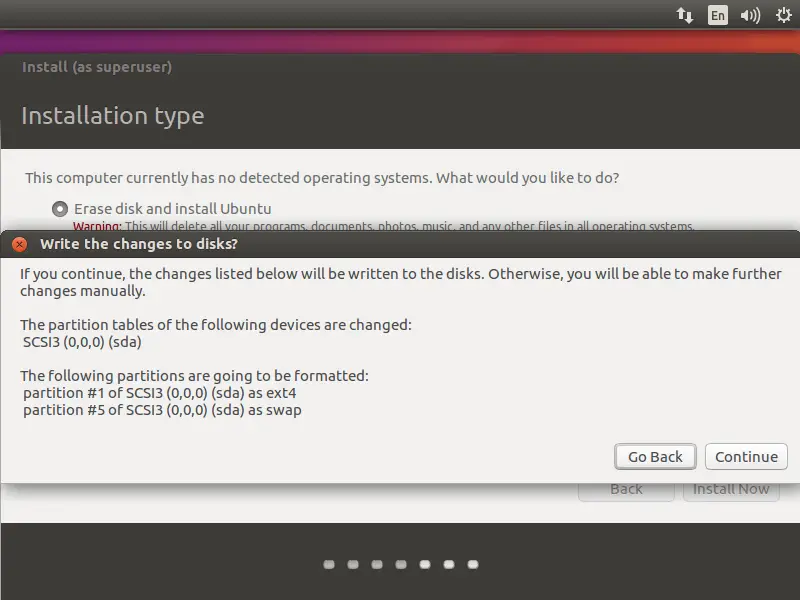 Install Ubuntu 16.04 - Erase Full Disk