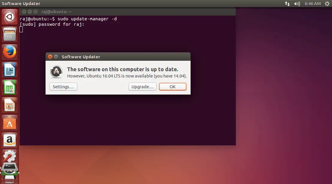 Upgrade to Ubuntu 16.04 from Ubuntu 14.04 - Update Manager