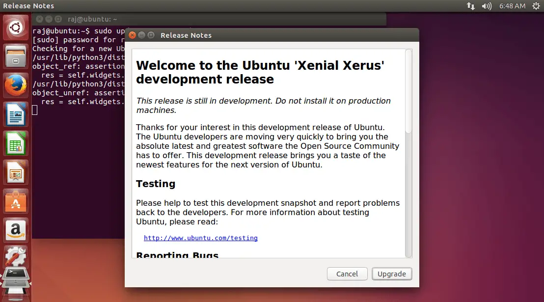 Upgrade to Ubuntu 16.04 from Ubuntu 14.04 - Upgrade