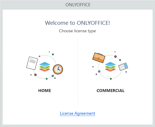 Install ONLYOFFICE Desktop Editor - Alternative to LibreOffice - Selecting ONLYOFFICE license type