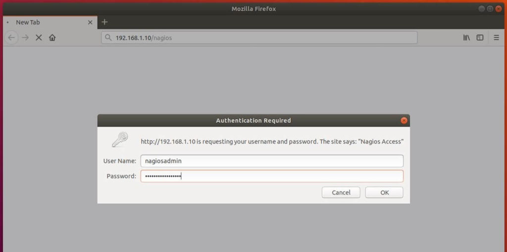 Install Nagios 4.3.4 on Ubuntu 18.04 - Nagios Password