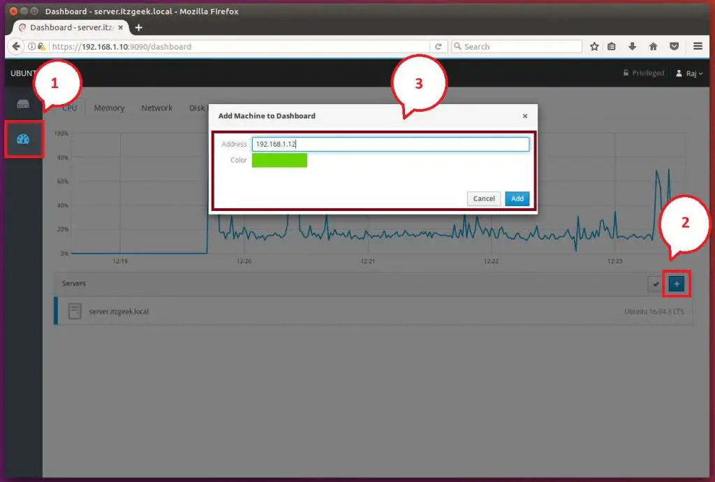 Install Cockpit on Ubuntu 16.04 - Add Remote System in Cockpit