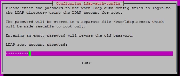 Configure LDAP Client on Ubuntu 16.04 - LDAP Root Account Password