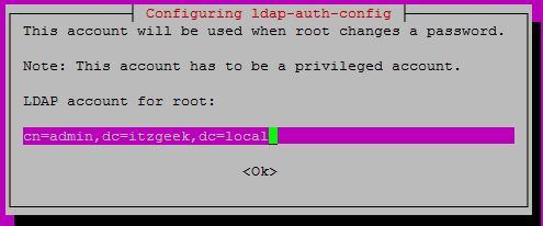 Configure LDAP Client on Ubuntu 16.04 - LDAP Root Account