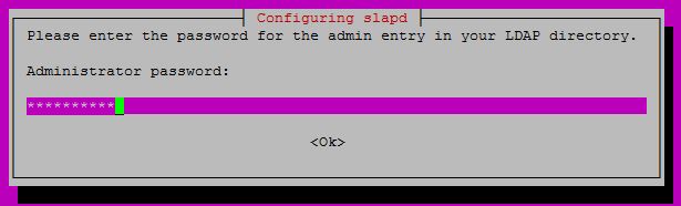 Configure OpenLDAP on Ubuntu 16.04 - Administrator password
