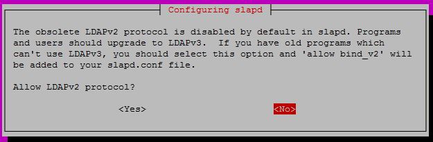 Configure OpenLDAP on Ubuntu 16.04 - Allow v2 protocol