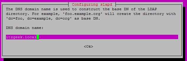 Configure OpenLDAP on Ubuntu 16.04 - DNS Domain Name