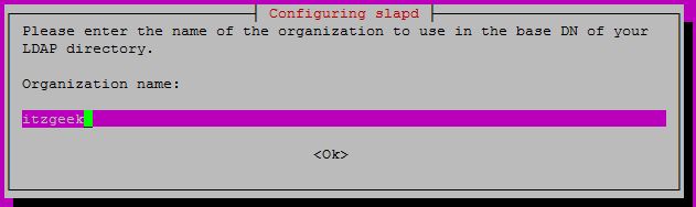 Configure OpenLDAP on Ubuntu 16.04 - Organization Name