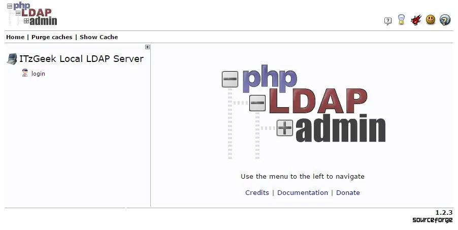 Configure phpLDAPAdmin on CentOS 7 - phpLDAPAdmin Landing Page