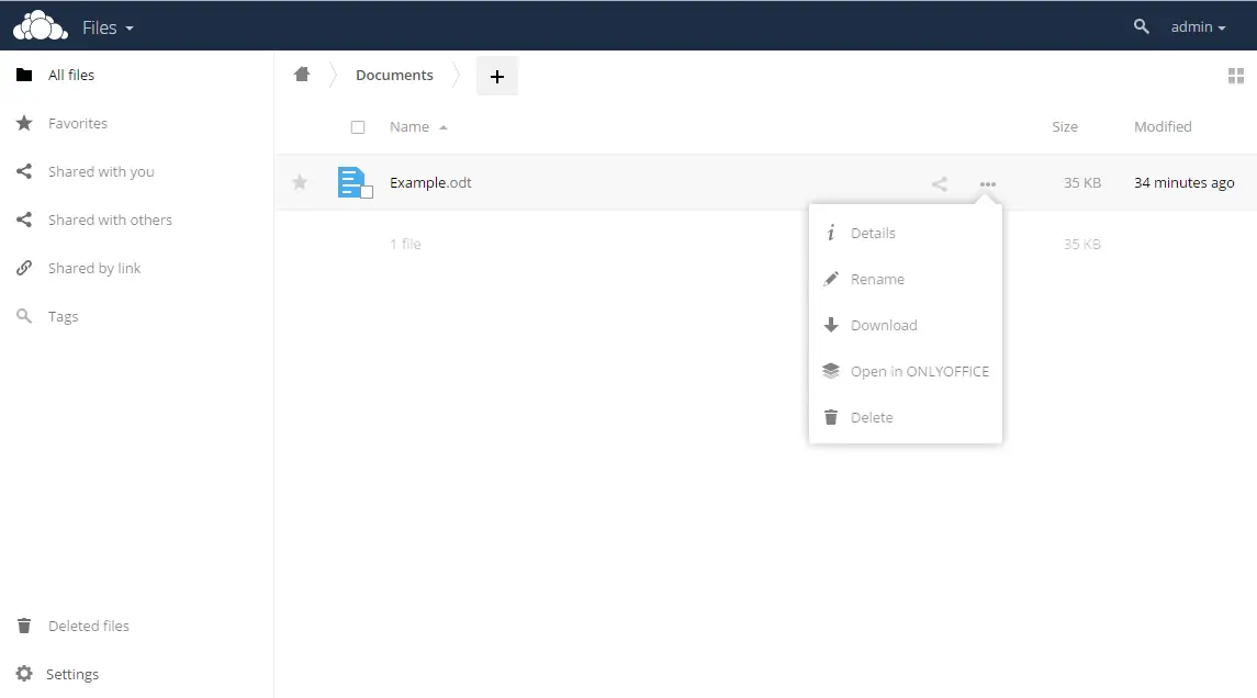 ownCloud ONLYOFFICE