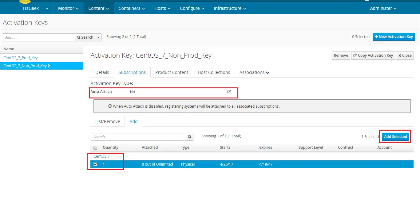 Configure Katello - Attach Subscribtion