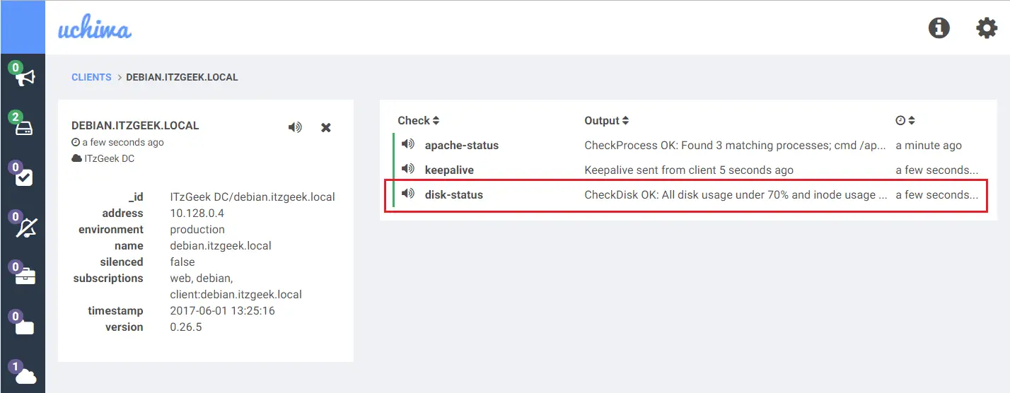 Add Remote Linux Host into Sensu Monitoring Tool - Standalone checks - Disk Usage Under Threshold