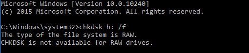 How Can You Convert RAW to NTFS in Windows 10 - CHKDSK Issue