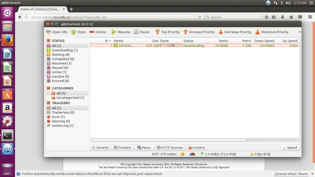Install qBittorrent on Ubuntu 16.04 - qBittorrent Running on Ubuntu 16.04