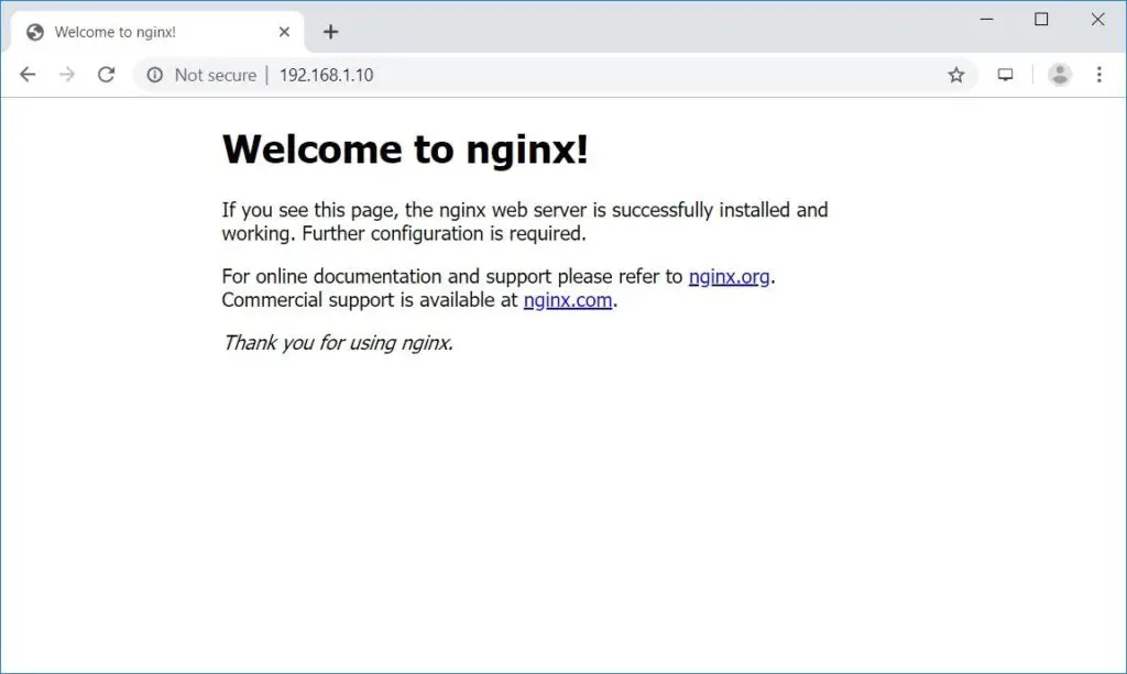 Nginx Default Page