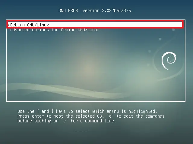 Reset root password on Debian 9 - Grub