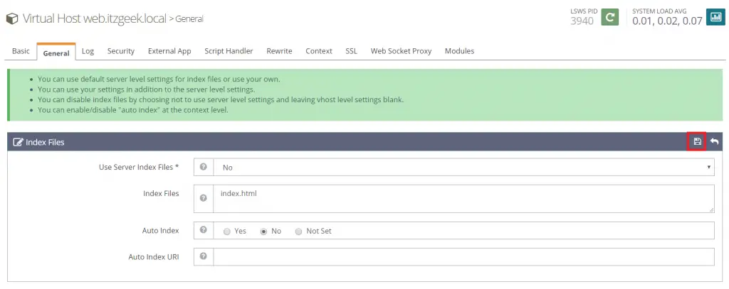 Create Virtual Hosts in OpenLiteSpeed Web Server - OpenLiteSpeed Document Index