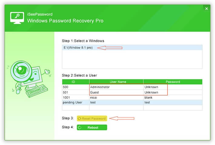 Reset windows 10 admin password - Reset Admin password with iSeePassword