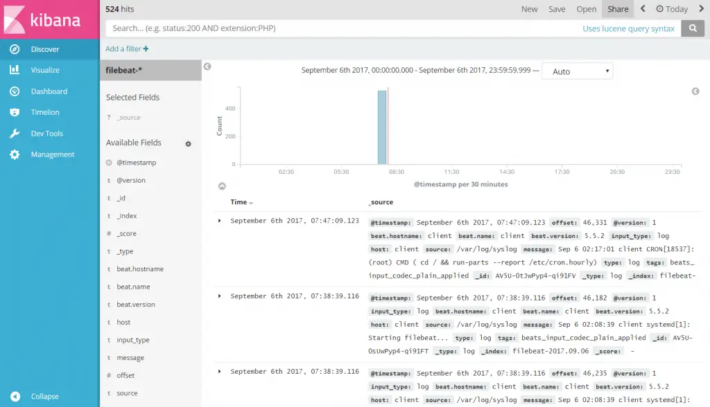 Setup ELK Stack on Debian 9 - Client Logs