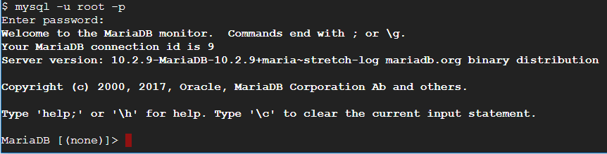 Install MariaDB 10 on Ubuntu 18.04 - MariaDB Shell