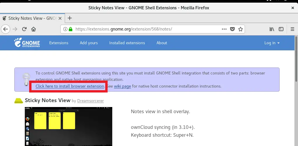 Install Gnome Shell Extension on Fedora 27