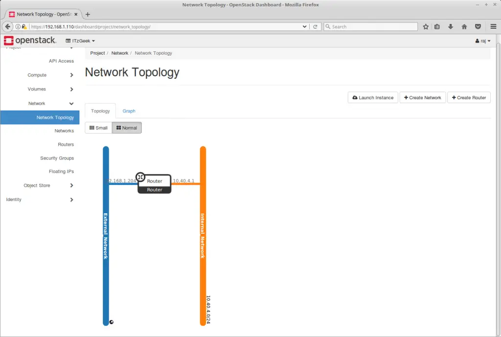 Configure OpenStack Networking - Network Topology