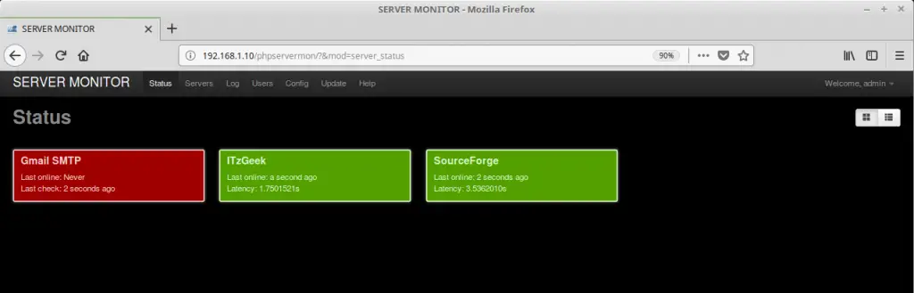 Install PHP Server Monitor on Ubuntu 16.04 - Updated Status Check