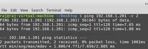 Ping VM Instance
