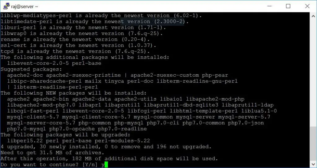 Install LAMP stack on Ubuntu 16.04 - Installing Packages