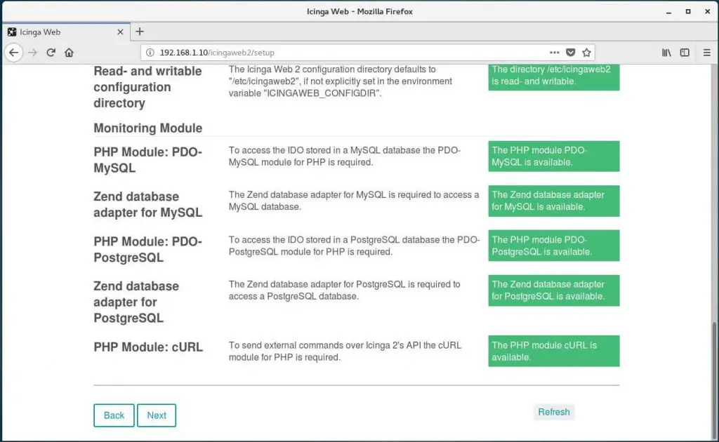 Setup Icinga Web 2 on CentOS 7 – PHP Extension Status