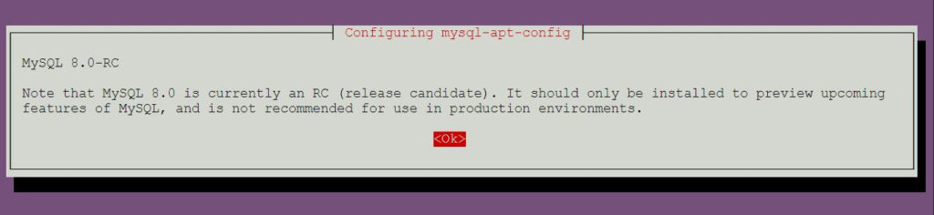 Install MySQL 5.7 on Ubuntu 16.04 - Accept MySQL 8.0 Warning