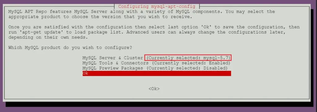 Install MySQL 5.7 on Ubuntu 16.04 - Configure MySQL 5.7 repository