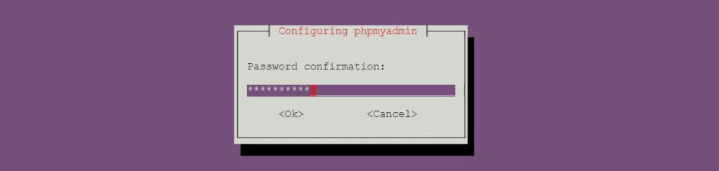 Install phpMyAdmin on Ubuntu 16.04 - Re-enter Application Password