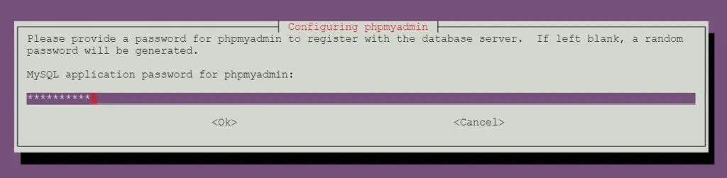 Install phpMyAdmin on Ubuntu 16.04 - Set phpMyAdmin Application Password