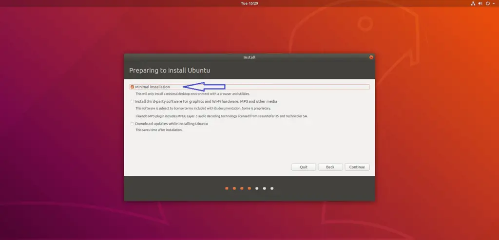 Ubuntu 18.04 Minimal Installation