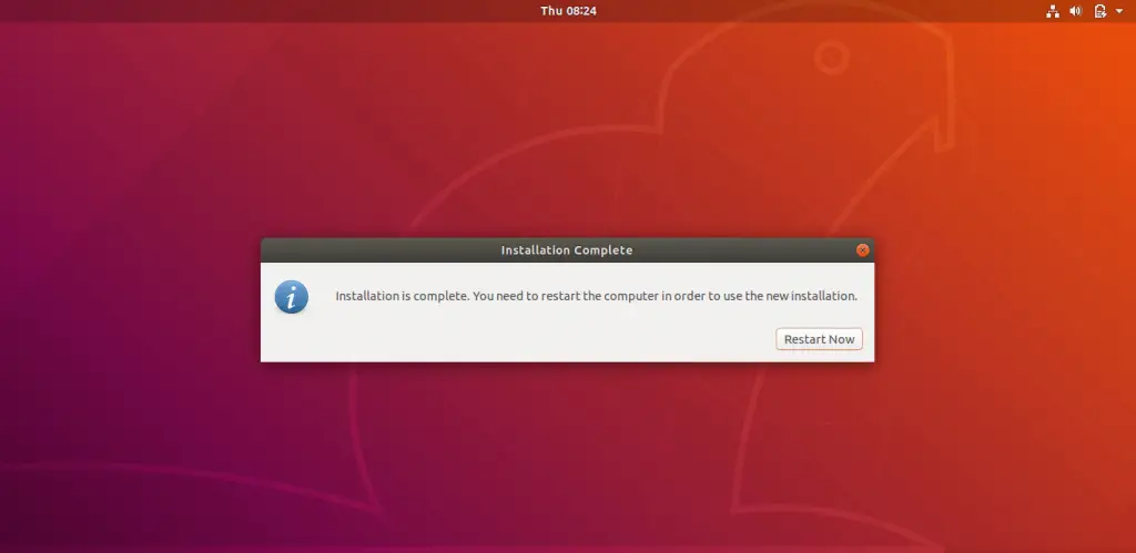 Install Ubuntu 18.04 LTS (Bionic Beaver) - Ubuntu 18.04 Installation Complete