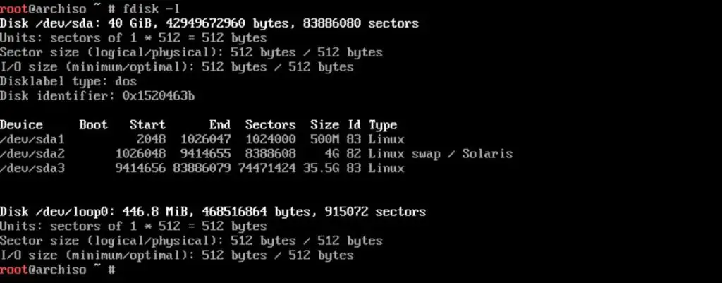 Install Arch Linux 2018 - Verify Partitions