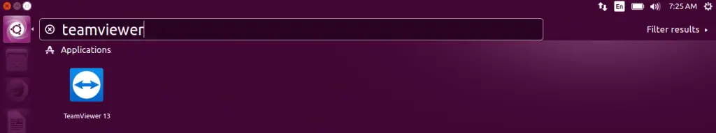 Install TeamViewer on Ubuntu 16.04 - Start TeamViewer