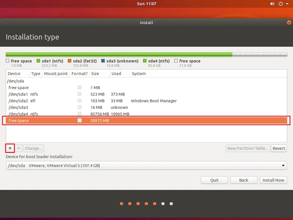 Install Ubuntu 18.04 Alongside With Windows 10 - Available Disks