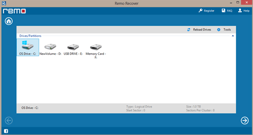 Select Windows Partitions