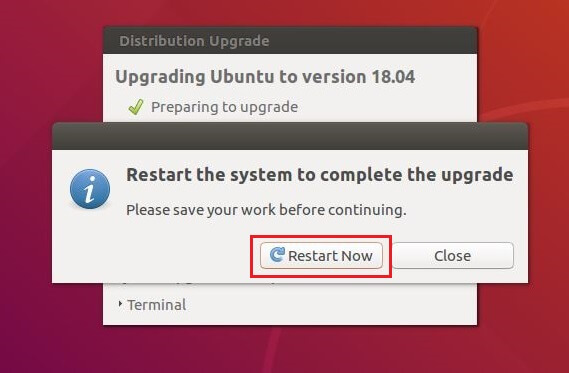 Upgrade To Ubuntu 18.04 From Ubuntu 16.04 - Reboot System