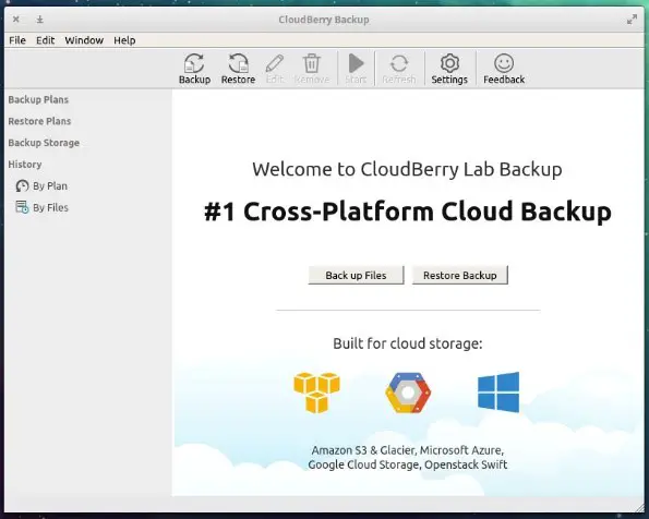 Backup your Linux files to an Amazon S3 using CloudBerry - Backup Window