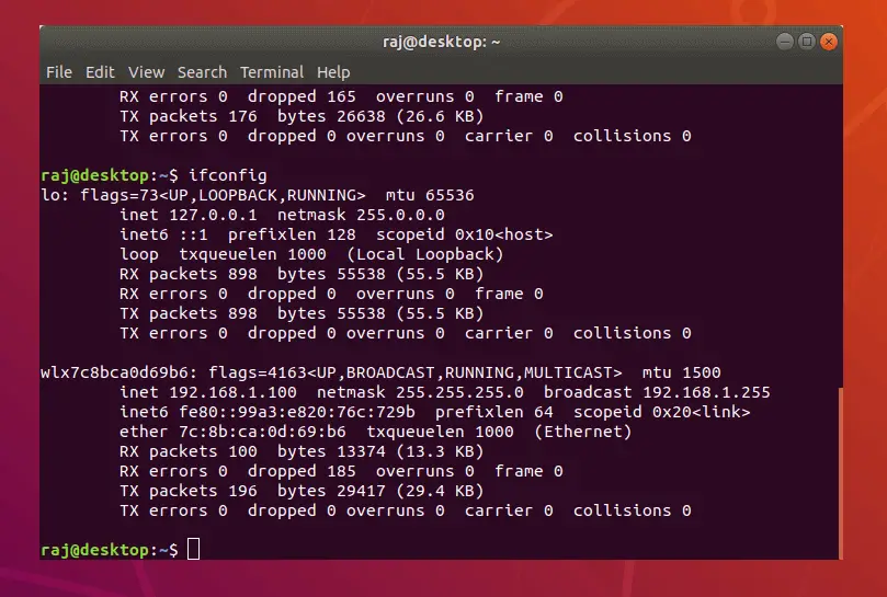 Configure Static IP Address in Ubuntu 18.04 using Netplan - Verify Static IP Address