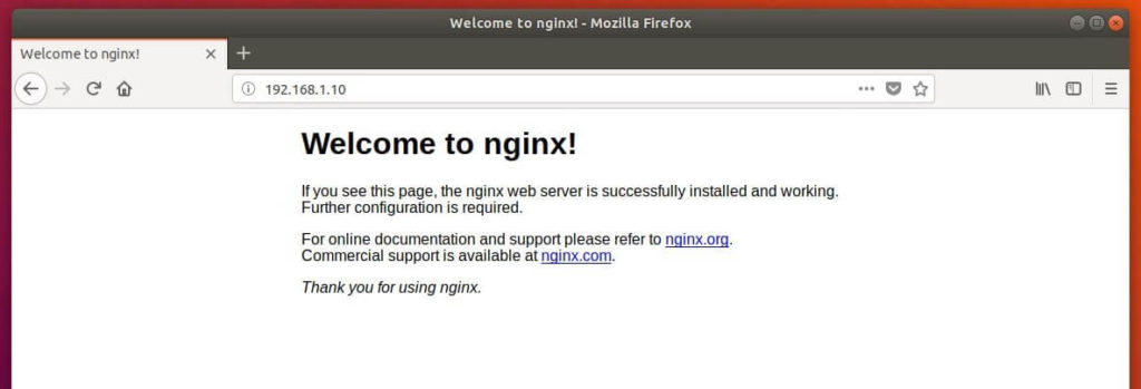 Install Linux, Nginx, MySQL, PHP (LEMP Stack) in Ubuntu 18.04 - Nginx Default Page