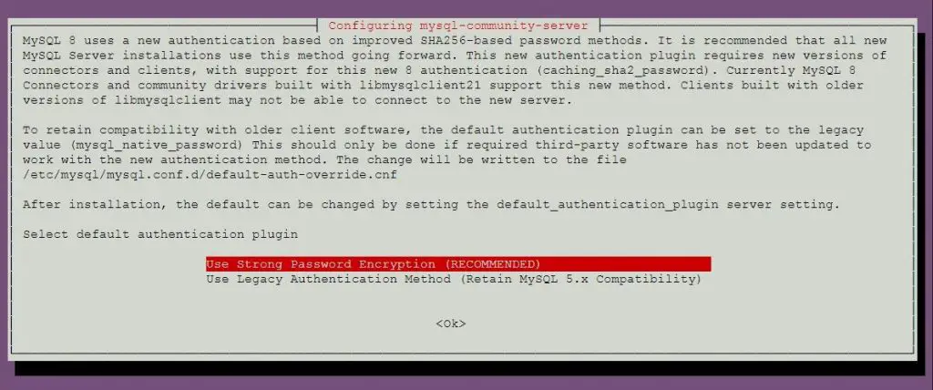 Install MySQL 8.0 on Ubuntu 18.04 - Authentication