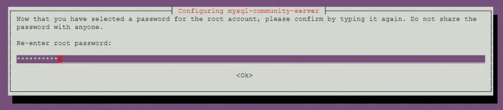 Install MySQL 8.0 on Ubuntu 18.04 - Confirm root Password