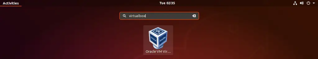 Install VirtualBox on Ubuntu 18.04 - Start VirtualBox
