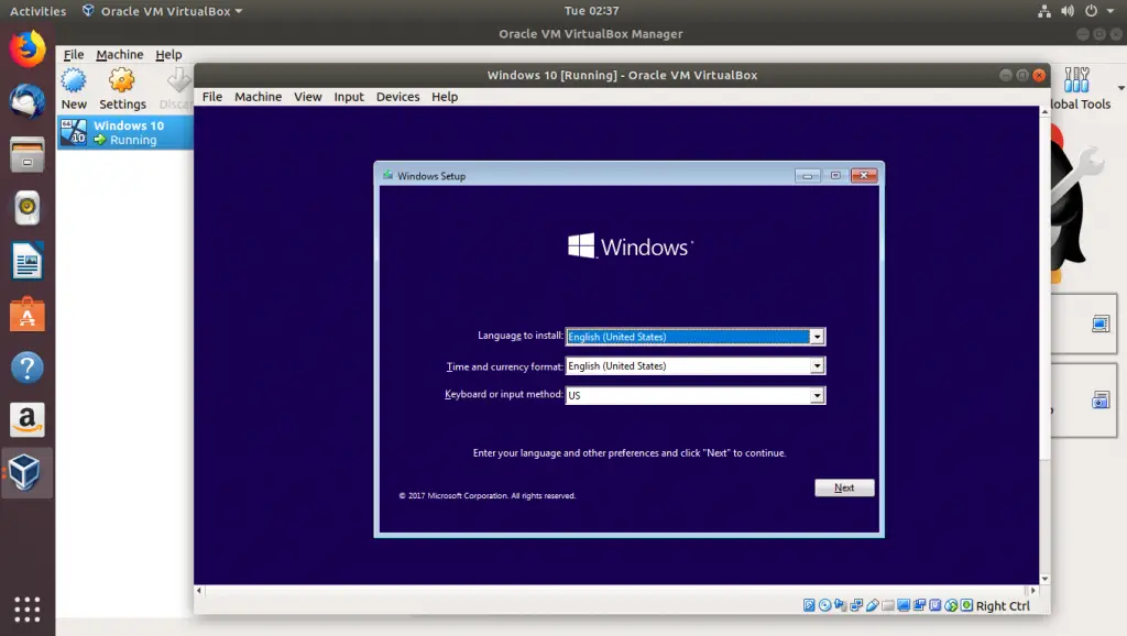 Install VirtualBox on Ubuntu 18.04 - VirtualBox Running Windows 10 on Ubuntu 18.04